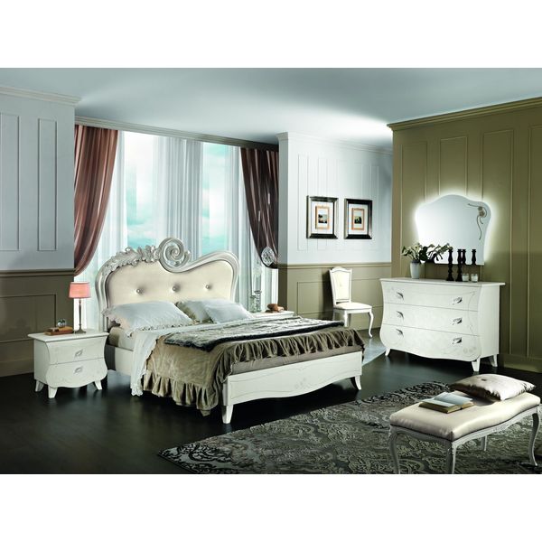 Letto Classico Letti Di Lusso Mobili Chesterfield Camera Da Letto Tessuto Barocco Per Hotel-image