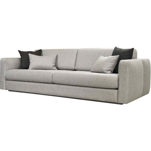 Divano Imbottito Divano A Tre Posti Divano A 3 Posti In Tessuto Grigio Divano In Tessuto Design-image
