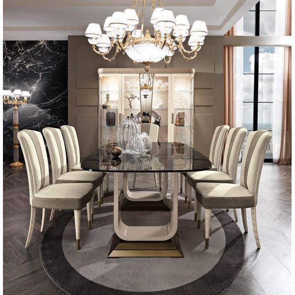 Tavolo Tavolo Da Pranzo In Legno Set Sala Da Pranzo 6X Sedie Set Sedie Lehn Gruppe Italia-image