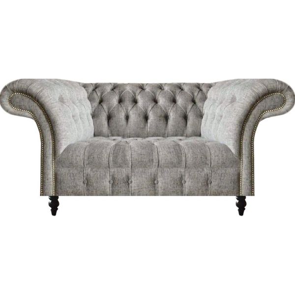Divano Di Design Divano A Due Posti Grigio Sedute Mobili Soggiorno Arredamento Chesterfield-image