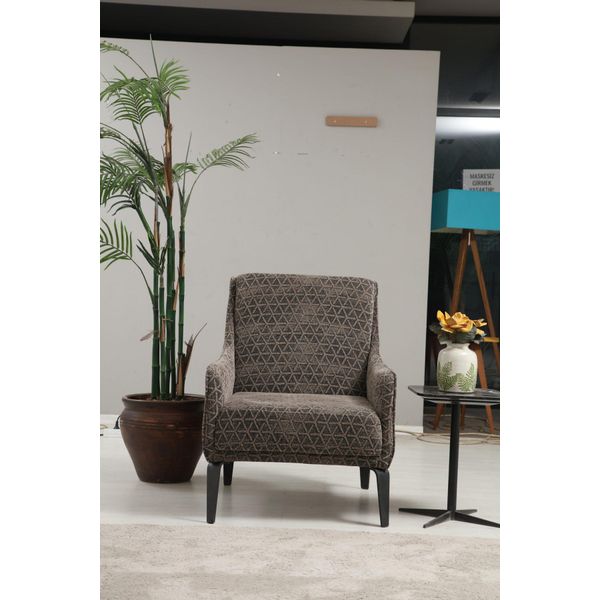Poltrona Wing Chair In Tessuto Poltrona Poltrona Monoposto In Tessuto Grigio Imbottitura Mobili-image