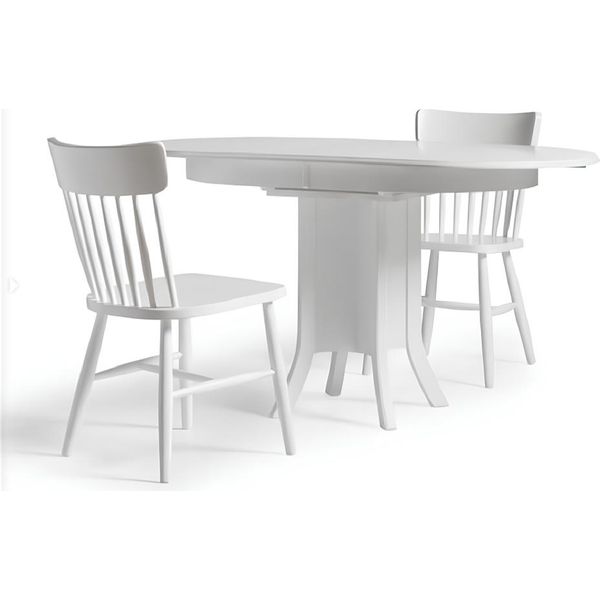 Tavolo Da Pranzo Tavolo Da Pranzo Allungabile In Legno Tavolo In Legno Tavolo Bianco Zona Pranzo-image