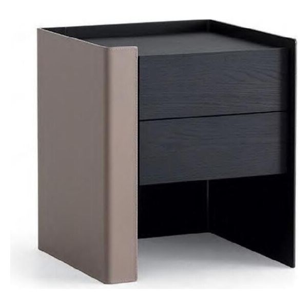 Comodino Nero Console Di Design Camera Da Letto Mobili In Legno Nuovo-image