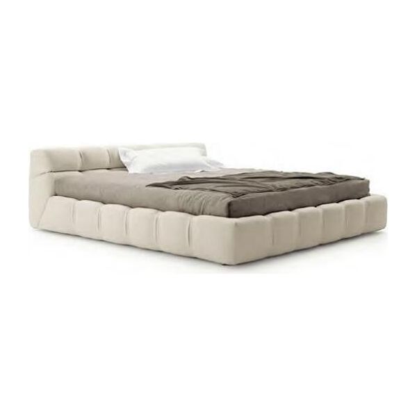 Letto Bianco Beige Letti Da Letto Letti Matrimoniali Letti Da Letto Tessile-image