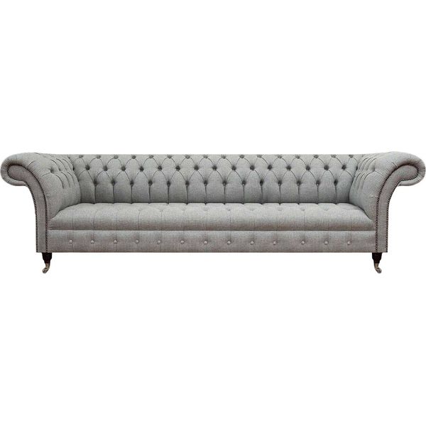 Divano Chesterfield A Quattro Posti Divano Soggiorno Arredo Tessile-image