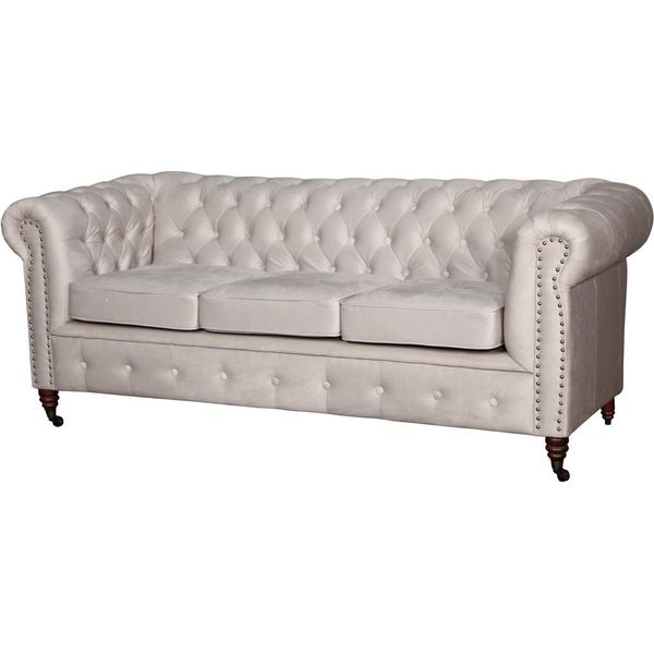 Set Divano Chesterfield 3+2 Posti Design Divano Imbottito Nuovo-image