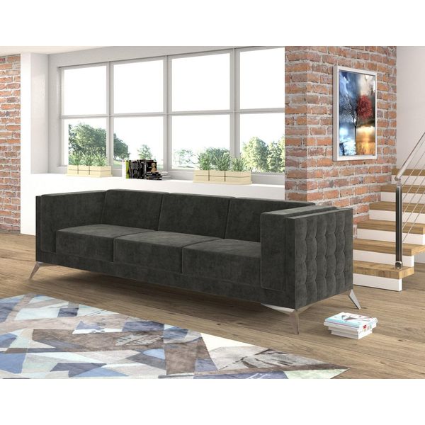 Divano Di Design A 3 Posti Chesterfield Divano Imbottito Divano Di Design A Tre Posti Nuovo-image