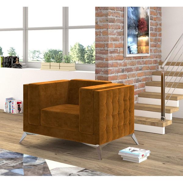 Poltrona Chesterfield Divano 1 Posto Tessuto Divano Rivestimento Nuovo Televisione Divano Tessile-image