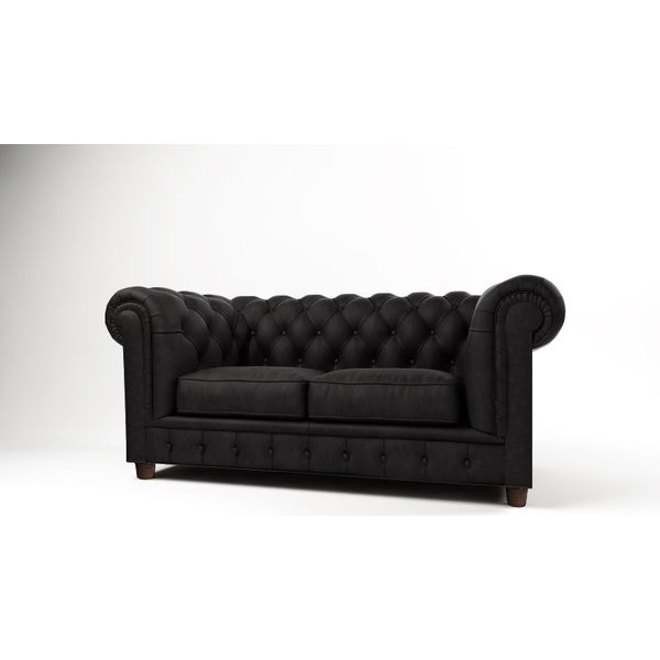 Design Divano Chesterfield 2 Posti Divano Imbottito In Pelle Divani Soggiorno Due Posti-image