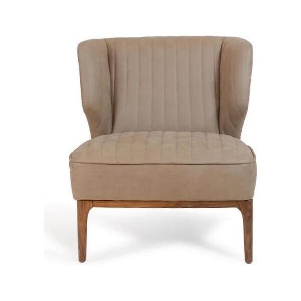 Poltrona Beige Seduta Di Design Divano Soggiorno Moderno Mobili Imbottiti Nuovo-image