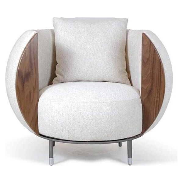 Poltrona Moderna Di Design Divano Imbottito Seduta Imbottita Mobili Imbottiti Arredamento Soggiorno-image