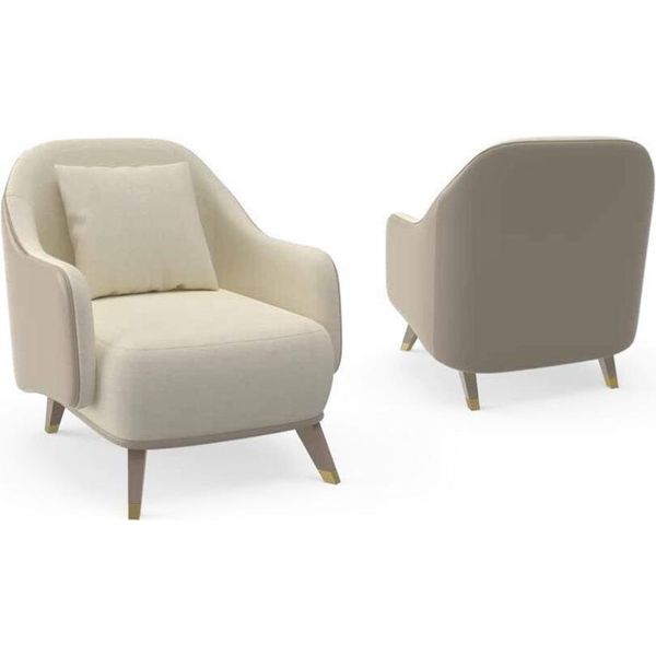 Poltrona 1 Posto Divani Imbottiti Design Lusso Tessile Divano Bianco Divano Nuovo-image