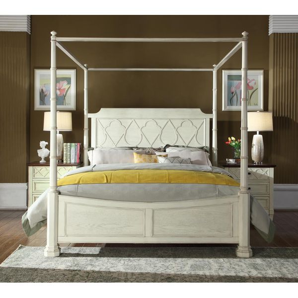 Letto A Baldacchino Letto In Vero Legno Design Letti Di Lusso Mobili Classici Per La Camera Da Letto Nuovo-image