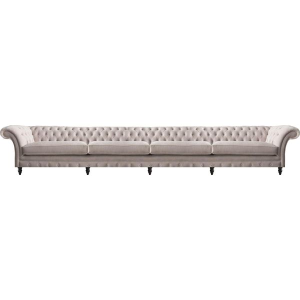 Divano A Quattro Posti Divano Imbottito Tessuto Tessuto Imbottito Mobili Moderni Chesterfield-image