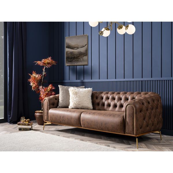 Divano Chesterfield 3 Posti Divano Mobili Divani Divani Soggiorno 230Cm-image