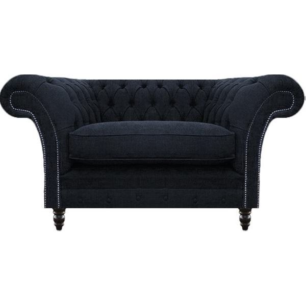 Soggiorno Blu Poltrona Di Design Chesterfield Poltrona Imbottita Arredamento-image