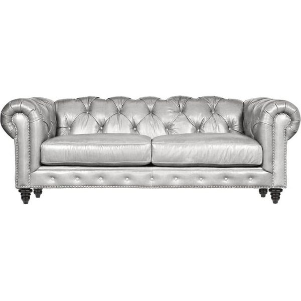 Marrone Chiaro Tre Posti In Pelle Chesterfield Soggiorno Design Divano Chesterfield Nuovo-image