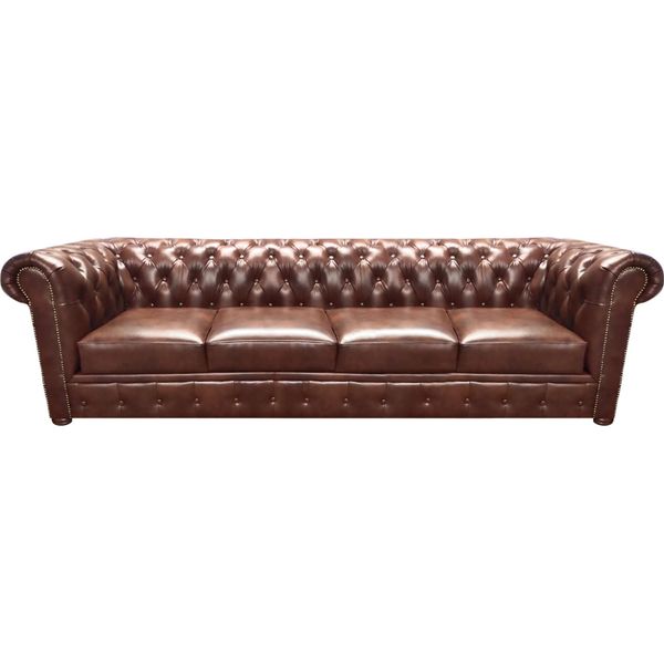 Divano Da Salotto Divano A Quattro Posti Mobili Imbottiti Divano In Pelle Chesterfield-image