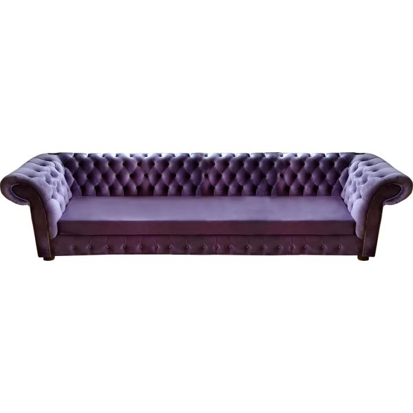 Divano Chesterfield Di Design Moderno A Quattro Posti Per L'arredamento Del Soggiorno-image