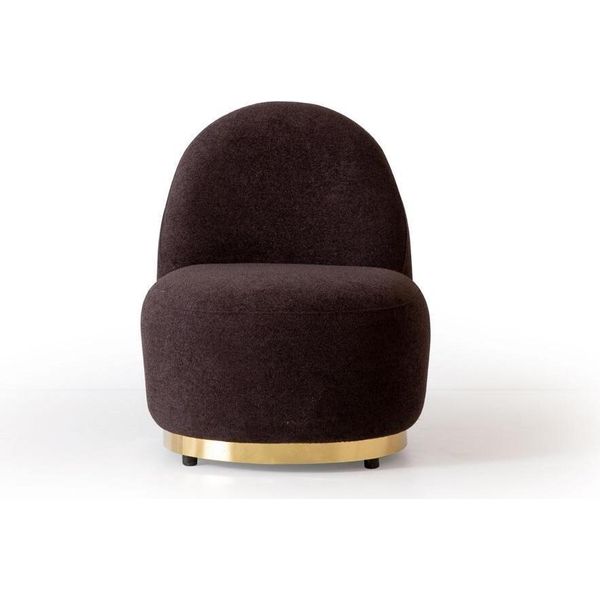 Poltrona Moderna Marrone Soggiorno Tessile Mobili Di Lusso Design Lounge Club-image