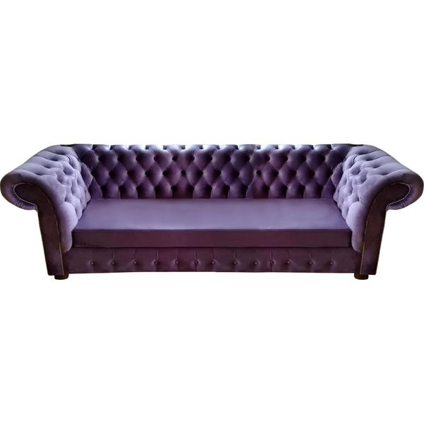 Divano Tre Posti Divano Chesterfield Viola Mobili Imbottiti Mobili Soggiorno-image