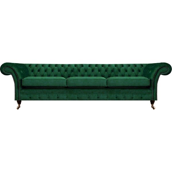 Mobili Imbottiti Divano Di Lusso A Tre Posti Divano Chesterfield Soggiorno Tessile-image