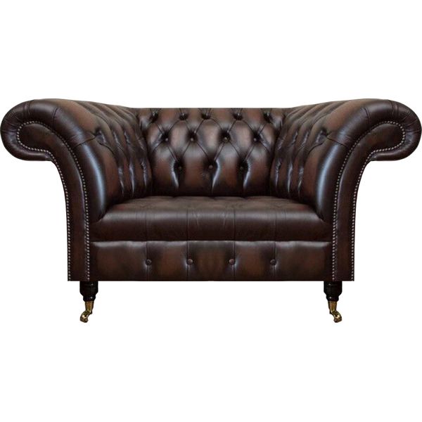 Lusso Nuovo Sedile Soggiorno Marrone Poltrona Arredamento Mobili Imbottiti Chesterfield-image