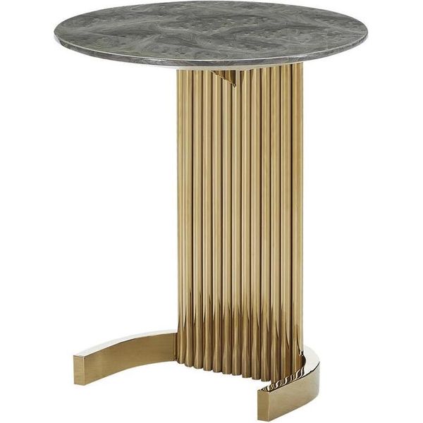 Tavolino In Marmo Oro Tavoli Di Design Mobili Di Lusso Tavolo Da Salotto In Acciaio Inox-image