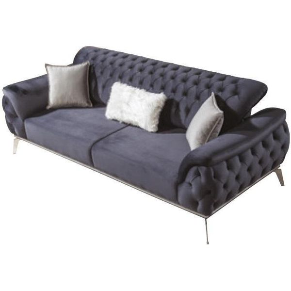 Divano 3 Posti Soggiorno Design Di Lusso Chesterfield Mobili In Stile Italiano-image
