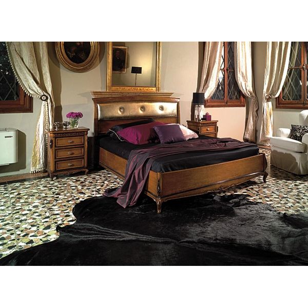 Letto Matrimoniale Letti Mobili Camera Da Letto In Legno Massiccio Vaccari Cav Giovanni Letto Nuovo-image