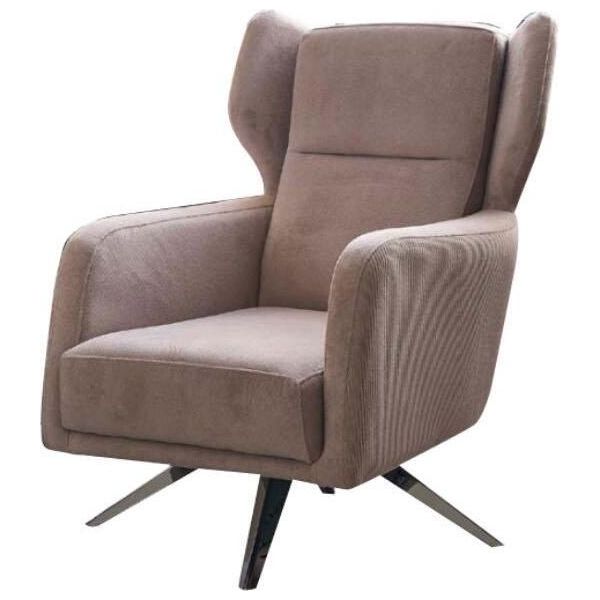Poltrona Di Lusso Monoposto In Tessuto Design Soggiorno Beige Imbottito Poltrona-image