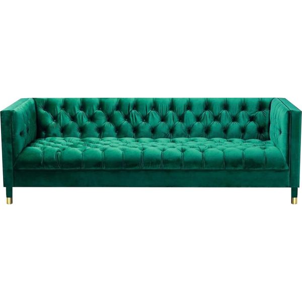 Divano Imbottito Di Design Chesterfield Divano In Tessuto Divano A Tre Posti Salotto Imbottito Seduta-image