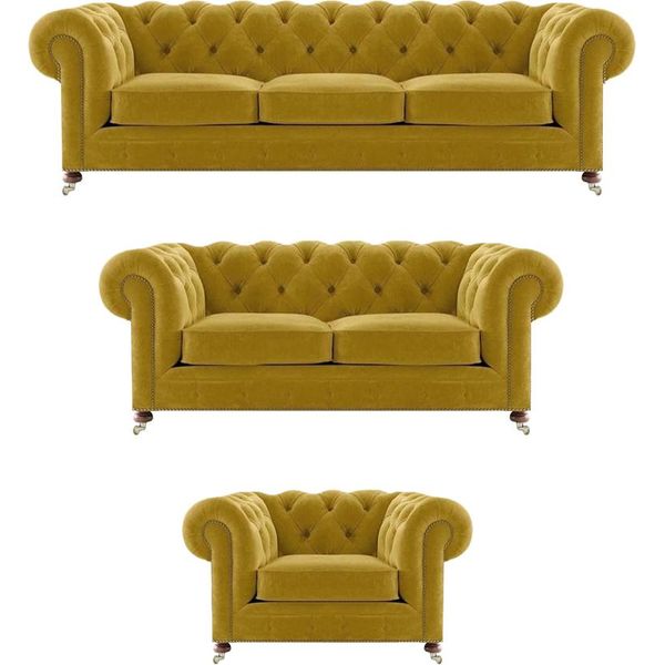 Divani Di Design 2X Poltrone Da Salotto Chesterfield Set Di Lusso Chesterfield-image