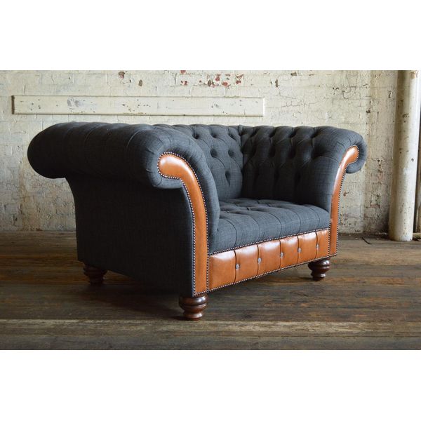 Poltrona Chesterfield Televisione Design Tappezzeria Divano Divano Chesterfield Tessile 371-image
