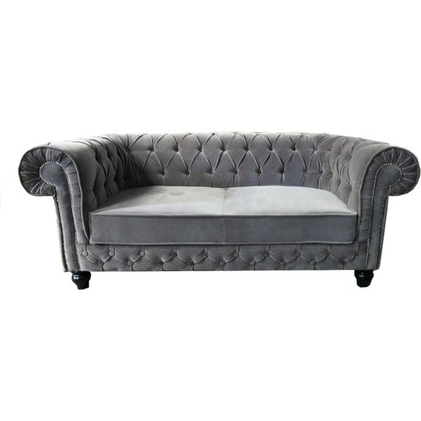Divano Chesterfield Divano Tappezzeria Designer 3 Posti Set Divani Nuovo Chester 2-image