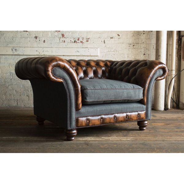 Poltrona Chesterfield Televisione Design Tappezzeria Divano Divano Chesterfield Tessile Nuovo F1-image