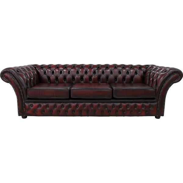 Chesterfield Design Lusso Divano Imbottito Divano Sedile Set Pelle Tessile Nuovo #234-image