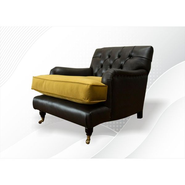 Poltrona Chesterfield Divano In Tessuto Divano In Tessuto Divani Club Lounge Divani Neri-image
