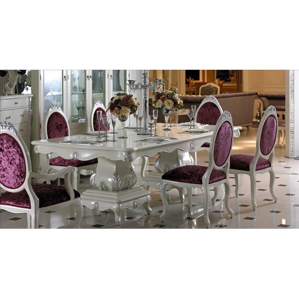 Tavolo Da Pranzo Royal + 6X Sedie Set Completo Per Sala Da Pranzo Tavolo Sedia E36-image