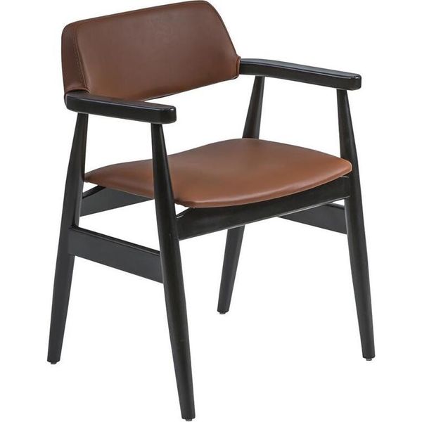 Poltrona Design Sala Da Pranzo Nero Mobili In Legno Sedia Nuova Seduta-image
