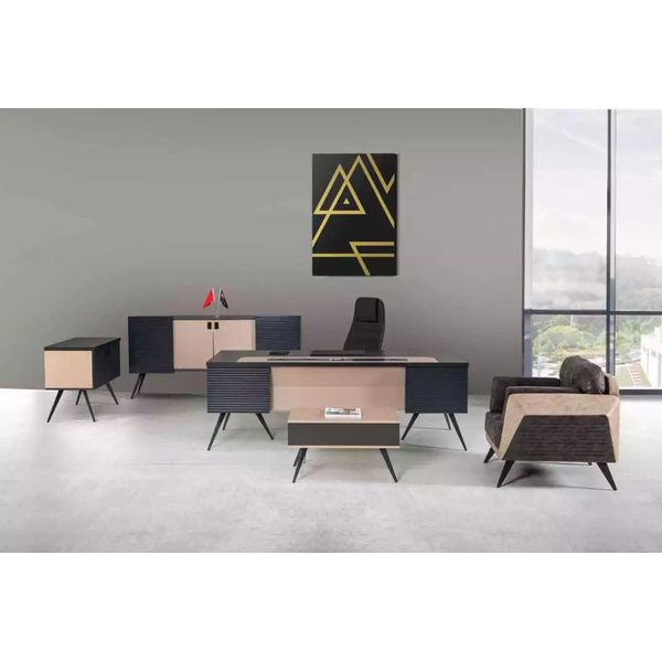 Set Di Studio Moderno Mobili Da Ufficio Di Lusso Scrivania Schedario-image