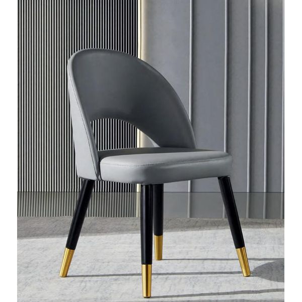 Sedia Per Sala Da Pranzo Moderna Grigia 1 Posto Sedie Di Design Monoposto In Legno-image