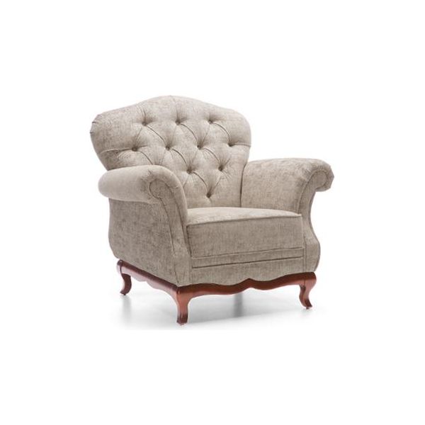 Divano Chesterfield Monoposto Poltrona Divano Imbottitura Sedute Mobili Tessuto-image
