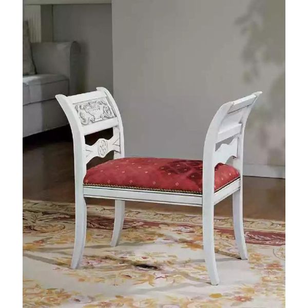 Sgabello Di Design Panca Di Lusso Seduta Classica Mobili Da Salotto Panca Imbottita Poggiapiedi-image
