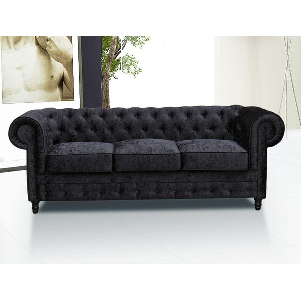 Divano Imbottito Di Design Chesterfield Set Di Divani In Pelle Divani Tessili Di Lusso #138-image