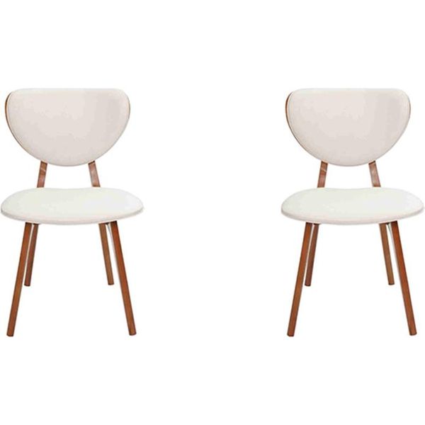 Sedia Da Sala Da Pranzo Bianca 2X Sedie In Legno Sedia Moderna Monoposto Nuova-image
