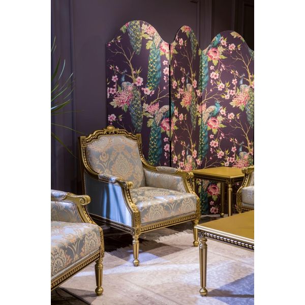 Poltrona Monoposto Lusso 1 Posto Sedile Imbottito Sedile Di Design Tessuto Sedile Art Deco-image