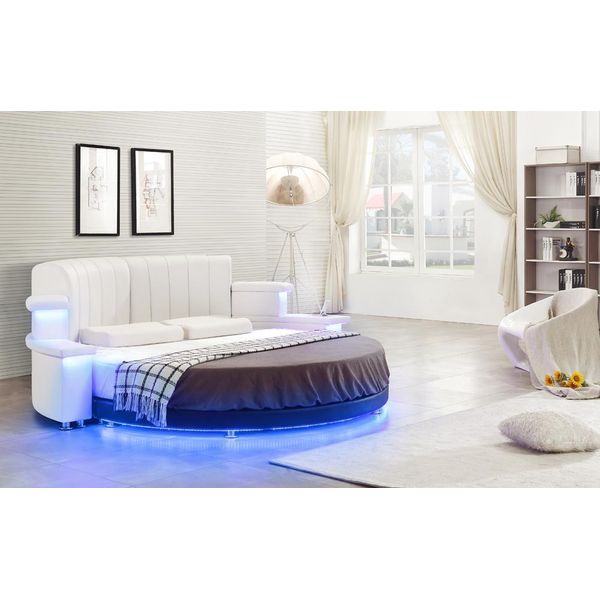 Letto Rotondo Mobili Moderni Letti Di Lusso Struttura Del Letto 200X200 Camera Da Letto Rotonda Nuovo-image