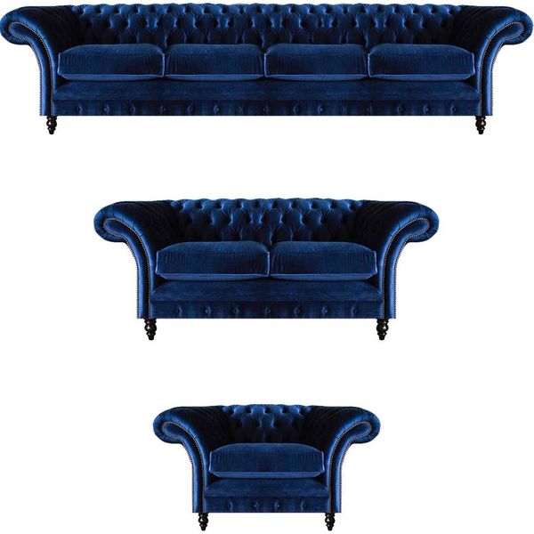 Divani Chesterfield Nuovo Set Di Divani Da Salotto A 3 Pezzi-image