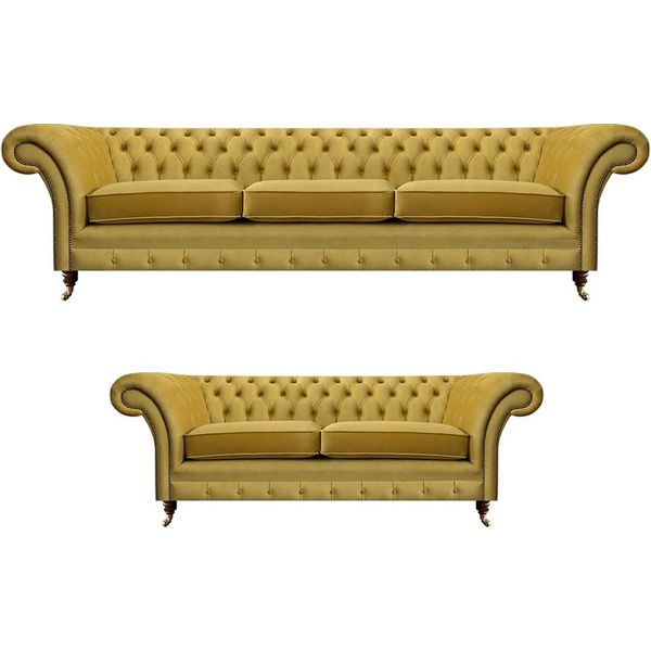 Soggiorno Moderno Chesterfield A Tre Posti Con Divani A Due Posti Set Di Divani-image